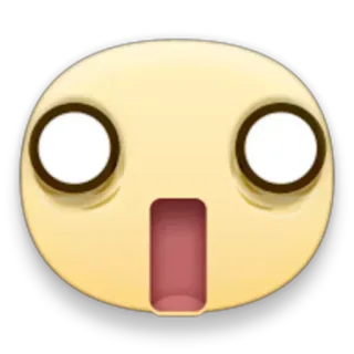 😱 shocked, surprised, emoji, surprised face, expression, mouth open, blank stare telegram sticker