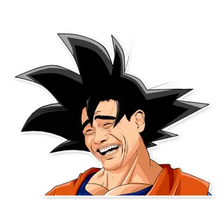 😝 Goku Dragon Ball Anime, Meme, Lustig, Cartoon, Witz, Goku, Dragon Ball telegram sticker