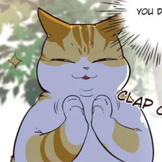 👏 YOU DO
CLAP 고양이, 박수, 행복, 귀여운, 밈 telegram sticker