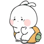 😪 lindo, conejito, conejo, animal, kawaii telegram sticker