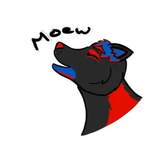 😺 Moew животное, собака, мультфильм, волк, милый, комикс, мяу telegram sticker