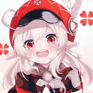🤠 Klee Genshin Impact Anime, Gioco, Klee, Genshin Impact, Bambino, Rosso, Carino telegram sticker