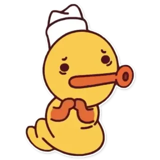 🤥 Утка, Мультфильм, Повар, Милый, Животное telegram sticker