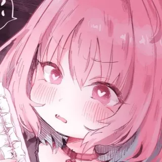☺ anime, cute, pink hair, girl, manga, kawaii whatsapp sticker