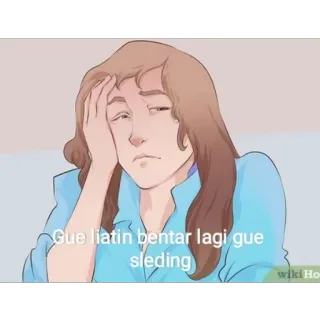 😡 Gue liatin bentar lagi gue sleding 女性, 疲れた, 退屈, 落ち込む telegram sticker