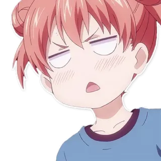 😳 anime, manga, cartoon, character, girl, expression telegram sticker