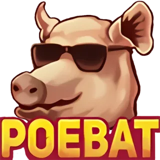 😎 POEBAT maiale, occhiali da sole, offensivo, slang telegram sticker