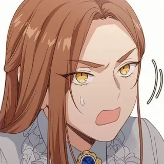 ☠ mujer, enojada, molesta, impactada, dibujo animado, personaje, expresión telegram sticker