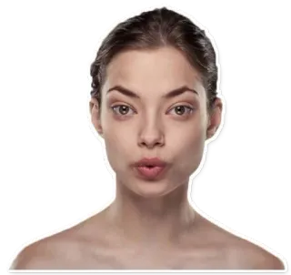 😙 mujer, retrato, cara, beso, labios telegram sticker