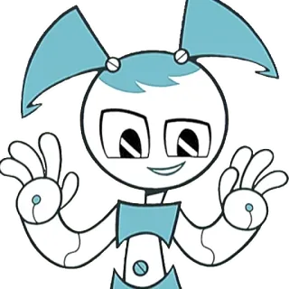 🙃 Jenny Wakeman My Life as a Teenage Robot dessin animé, robot, adolescent, animé, Jenny Wakeman telegram sticker