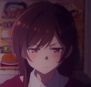🌷 Anime, Kobieta, Chizuru, Mizuhara, Rent a Girlfriend, Rumieniec, Słodkie telegram sticker