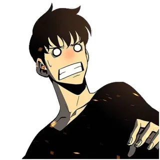 😬 Anime, Homem, Personagem, Chocado, Bravo telegram sticker
