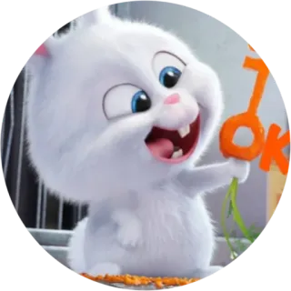 👌 OK coniglio, coniglietto, carino, carota, ok whatsapp sticker