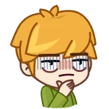 😏 Person, denken, unsicher, verwirrt, Cartoon telegram sticker