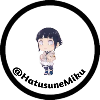 😎 Hinata Hyuga Naruto 애니메이션, 치비, 히나타, 나루토, 귀여운 telegram sticker