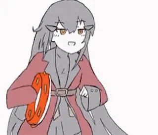 🥁 Anime, Mädchen, Tamburin, Tanzen, Cartoon, Kunst telegram sticker