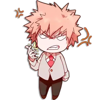 😠 Bakugo My Hero Academia anime, manga, sticker, angry, character, My Hero Academia telegram sticker