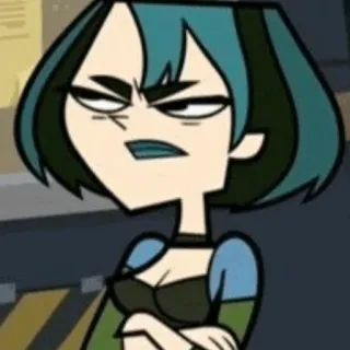 🐉 Gwen Total Drama Caricatura, Gwen, Total Drama, Personaje, Chica whatsapp sticker