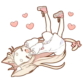 😍 cartoon, cute, anime, hearts, kawaii, girl telegram sticker