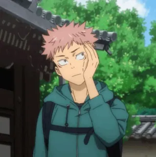 🎴 Yuji Itadori Jujutsu Kaisen Anime, Manga, Yuji Itadori, Jujutsu Kaisen, Charakter, Pinke Haare telegram sticker