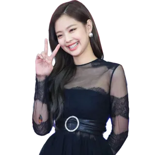 ✌️ Jennie K-pop, penyanyi, selebriti, perempuan, Blackpink, musik telegram sticker