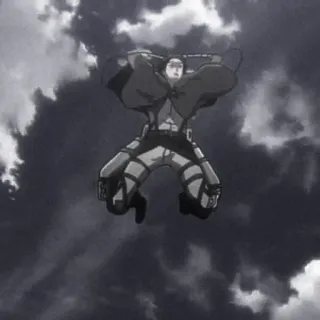 📷 Levi Ackerman Attack on Titan anime, attack on titan, levi, action, manga, sword, military telegram sticker