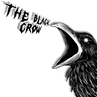 🦅 THE BLACK CROW cuervo negro, pájaro, animal, cuervo, gótico, blanco y negro whatsapp sticker