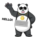 Qwertycoin Panda @qwertycoin telegram stickers