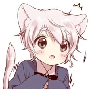 😧 Anime, Gatto, Carino, Manga, Kawaii telegram sticker