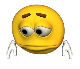 😔 Emoji, Triste, Espressione, Giallo, Guanti, Depresso whatsapp sticker