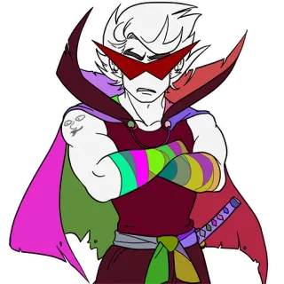 🤨 Dirk Strider Homestuck dirk strider, homestuck, webcomic, postać, peleryna, tęcza, anime telegram sticker