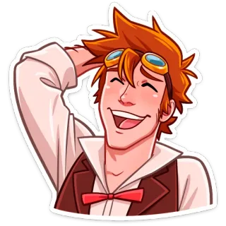 ☺ Мультфильм, Аниме, Мальчик, Мужской, Счастливый, Персонаж telegram sticker