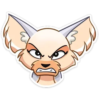 😡 bravo, desenho animado, animal, raposa, furioso, louco telegram sticker