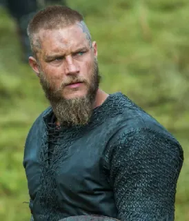 🩸 Ragnar Lothbrok Vikings ラグナル, ロズブローク, ヴァイキング, 歴史, 戦士, ノース, 髭 telegram sticker