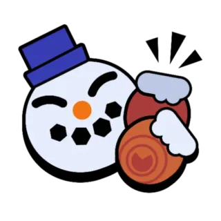 👏 Schneemann, Winter, Schnee, Mütze, Cartoon, Feiertag telegram sticker