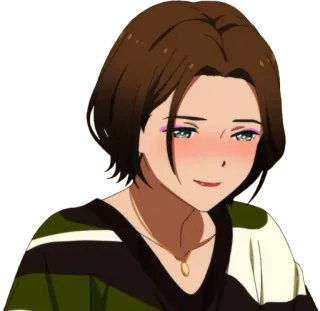 😌 anime, woman, cartoon, girl, portrait telegram sticker