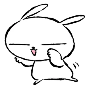 💞 conejo, conejito, lindo, animal, dibujos animados whatsapp sticker