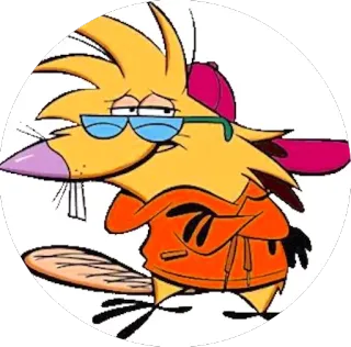 ⚪️ Daggett Doofus Beaver The Angry Beavers cartoon, beaver, angry beavers, nickelodeon, daggett, doofus, 90s telegram sticker