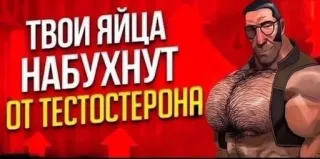 🍆 ТВОИ ЯЙЦА НАБУХНУТ ОТ ТЕСТОСТЕРОНА telegram sticker