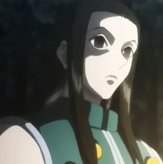 🕷 Illumi Zoldyck Hunter x Hunter Anime, Illumi Zoldyck, Hunter x Hunter, Charakter, lange Haare, dunkle Haare telegram sticker