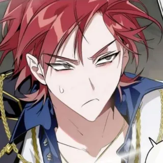 🌑 anime, manga, red hair, cartoon telegram sticker