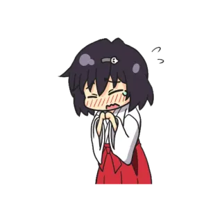 😳 anime, girl, cute, pleading, blushing, cartoon telegram sticker