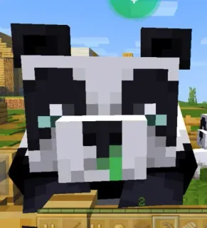 😢 Panda, Minecraft, Video game, Binatang, Kotak-kotak telegram sticker