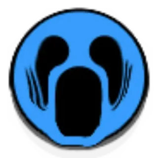 😦 blau, abstrakt, symbol, icon, form, design telegram sticker
