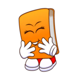 ☺️ книга, мультфильм, стикер, милый, счастливый, чтение whatsapp sticker