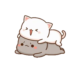 😌 gato, lindo, kawaii, animal, sticker telegram sticker