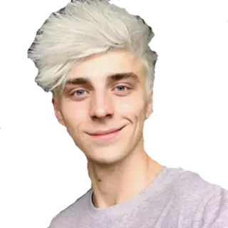 😊 pessoa, retrato, homem, cabelo loiro, olhos azuis, sorrindo, casual whatsapp sticker