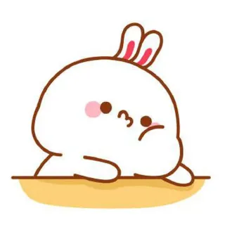 🍼 mono, conejo, conejo, kawaii, dibujos animados telegram sticker