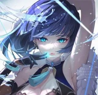 🧿 Yelan Do not repost. Do not trace or copy. Thanks. Yelan fanart. Anime girl, Fanart, Yelan, Nhân vật trò chơi điện tử telegram sticker