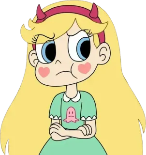 😠 Star Butterfly Star vs. the Forces of Evil desenho animado, personagem, Star Butterfly, triste, decepcionado telegram sticker